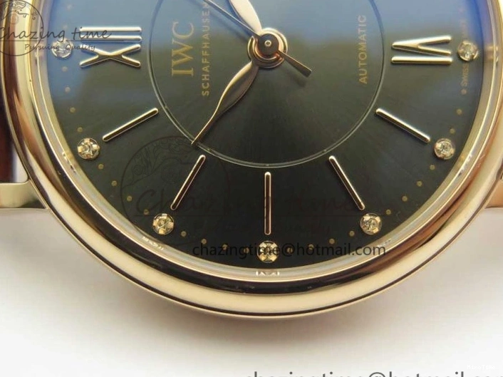 MIROTIME 0419 SportInspired Portofino IW458101 RG MK 1:1 Best Edition Gray Dial On Brown Leather Strap MIYOTA 7165